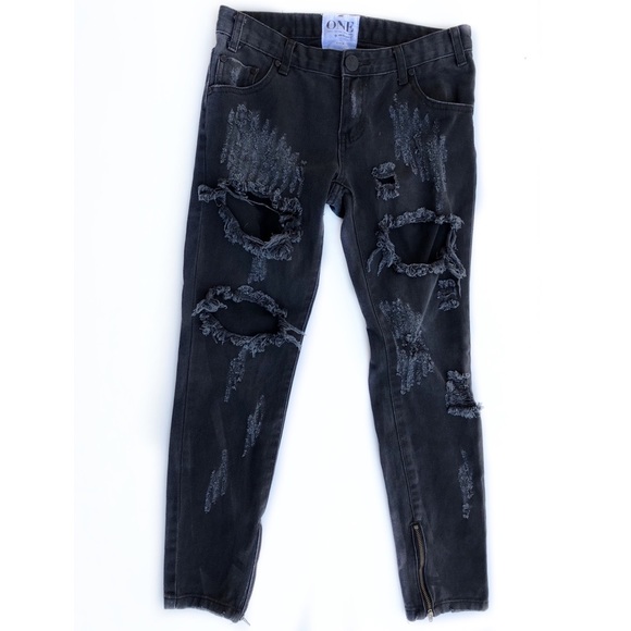 One Teaspoon Trashed Free Bird Distressed Jeans - Picture 2 of 7